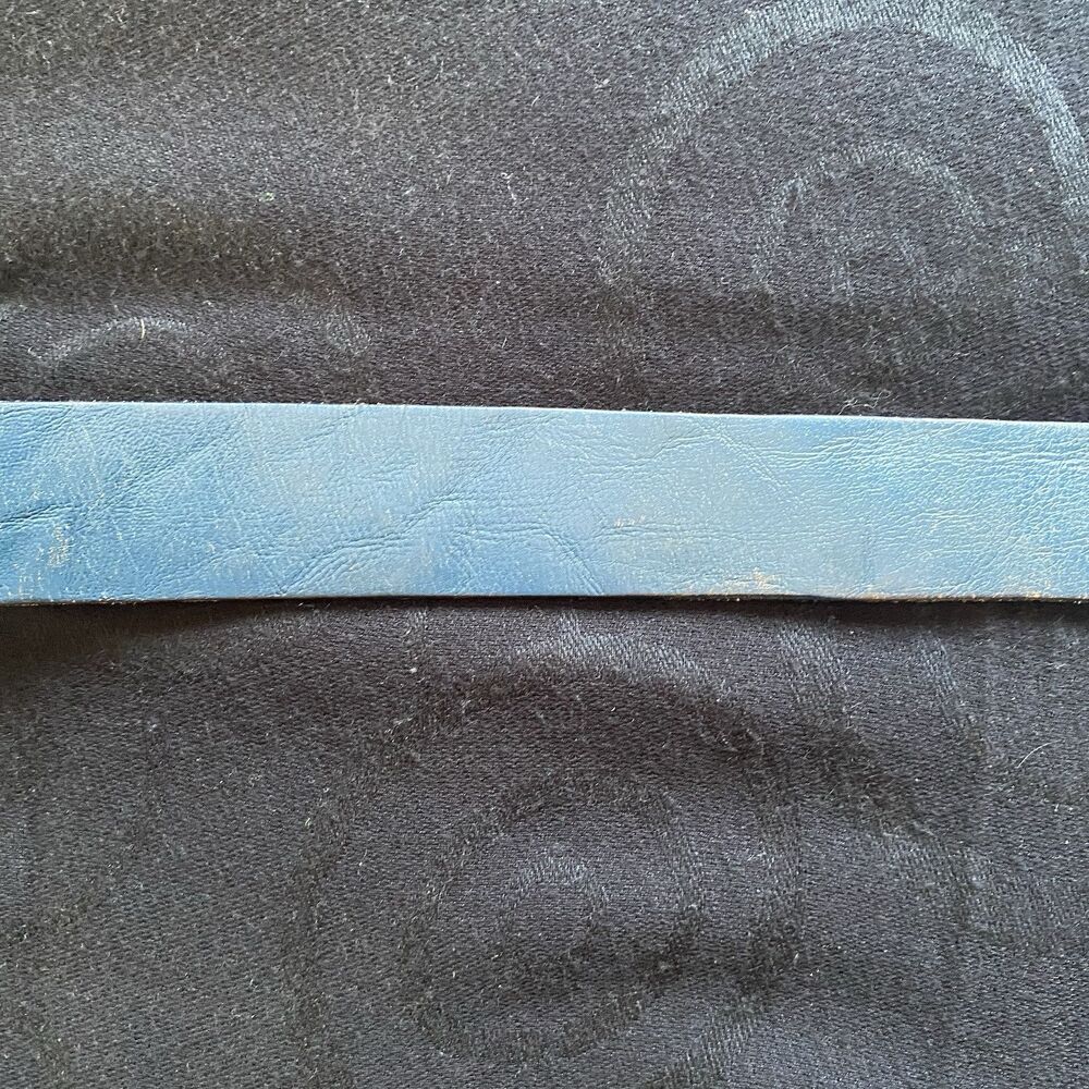 Vintage 70’s Dodge Van Brass Buckled Blue Smitty’s Leather Belt. Van Life. - Picture 8 of 14